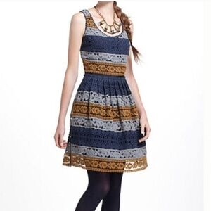 Anthropologie Maeve Striated Lace Dress Size‎ 10